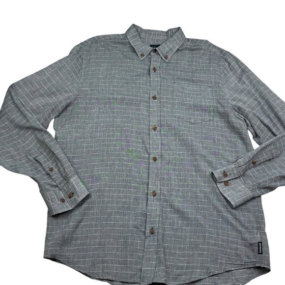 Prana Slim Fit 100% Organic Cotton Long Sleeve Button Down Shirt Men's Size L - Picture 1 of 7